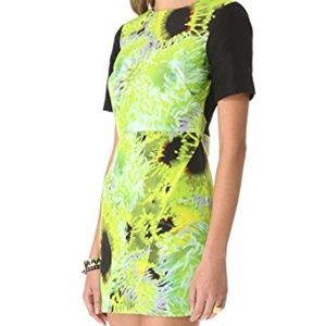 Tibi Athena Neon Contrast Sunflower Mini